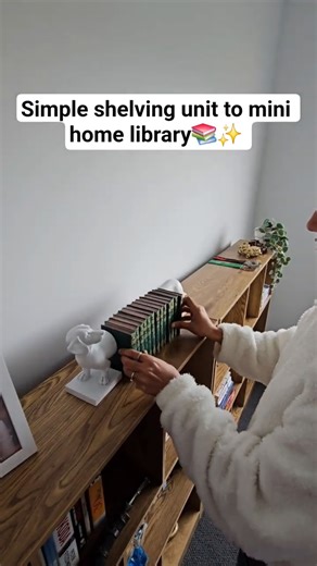 From empty to cozy! A mini home library & reading corner📚#budgetdiy #bookshelf #readingcorner #decor