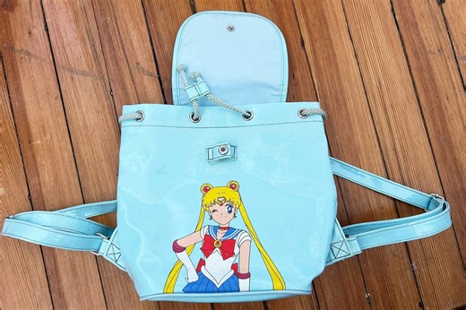 1990s 90s Blue Vinyl Sailor Moon Backpack - Etsy