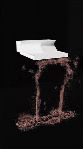 Blender Sand Fluid Simulation #blender #animation #physics #fluidsim