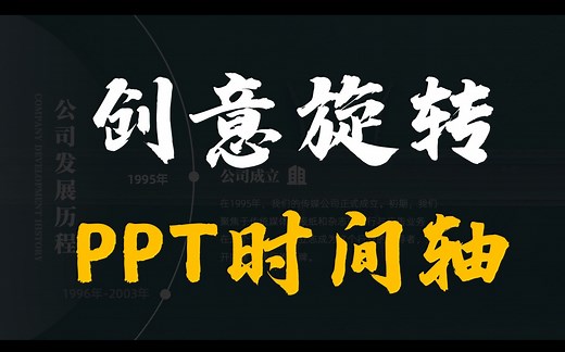 用PPT做创意旋转动态的时间轴，诸位都学会了吗