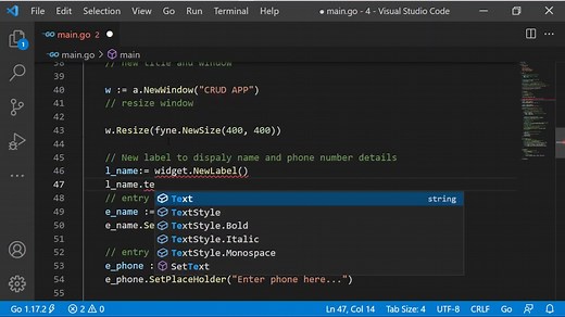 Fyne - GoLang GUI Tutorials