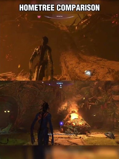 Hometree comparison before and after destruction #gaming #avatarfrontiersofpandora