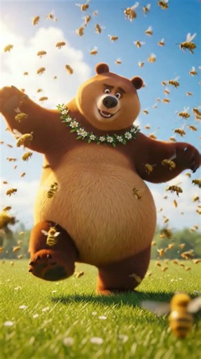 Cute Bear & Bee Dance | 3D Animated Short | Zooni Animation