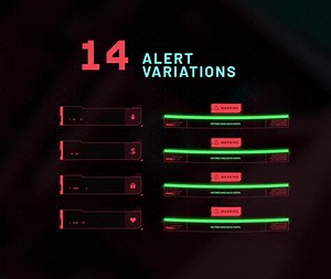 Cyberpunk Animated Twitch Stream Overlay Package RED | Scenes, Alerts, Panels, Webcam, Transition - Etsy