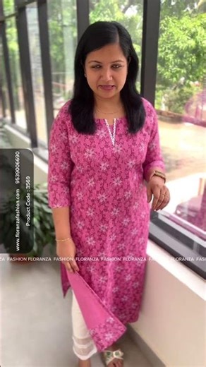 Florista slitted kurti in cotton | Floranza Fashion Boutique |