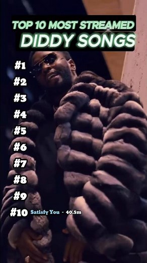 Top 10 Most Streamed Diddy Songs