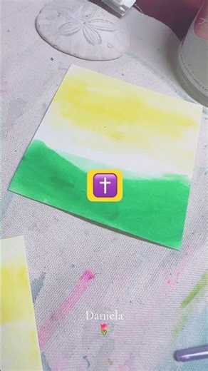 Spring landscape art 💚🌷✝️ #faithandnature #aceo #tinyart #art #artist #landscape #springart