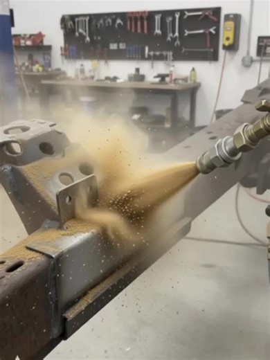Restoring Metal with Sandblasting: A Satisfying Transformation