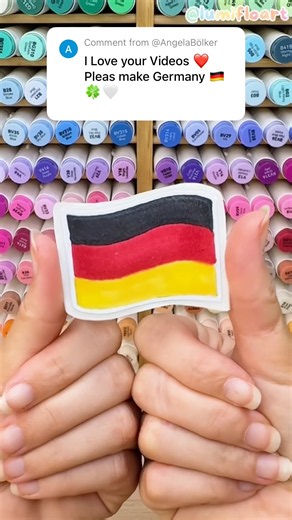 German flag sticker because your comments know no borders 🇩🇪 What's next?🔥Day 93 #art #diy #stickers