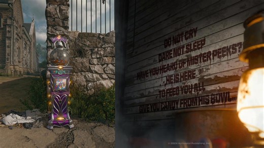 Mister Peeks Gobblegum Jingle With Lyrics *Call of Duty Black Ops 6 Zombies Mr Peeks Gumball Machine Jingle) Today, I have the FULL Mister Peeks Gobblegum Machine Jingle in Black Ops 6 Zombies with Lyrics. The FULL Call of Duty Zombies Storyline explained, World at War to Black Ops 6 - https://www.youtube.com/watch?v=7T9JjVpwJvI ►Video going more in depth on Richtofen behind behind the scenes in MW3 Zombies & possibly even The President themselves - https://www.youtube.com/watch?v=ikd8nxKTzQM ►V