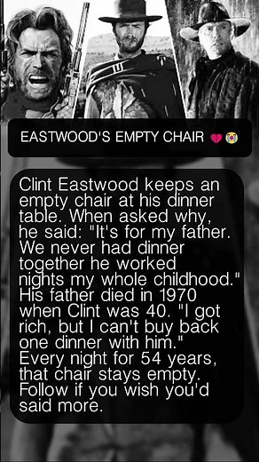 EASTWOOD'S EMPTY CHAIR 💔😭