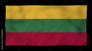 Lithuania's National Flag in a Dynamic Display: A Sign of Strength and Unity, Every wave reflects the nation's rich history and unwavering spirit. telling a story of resiliency.