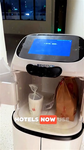 Revolutionary Robot Delivery Service Transforming Hotels Hotels in China are redefining convenience with AI-powered robots that deliver food and essentials directly to guests. These smart bots use facial recognition and self-navigation to ride elevators and ensure seamless service. A true blend of comfort and technology. Credits : @BaggioWangChina, @blacktreewall9039, @xiaoandmatt, /YT two.tickets.trave, /TKTK #smartmoney #AI #innovations #hotel #trendingreel | WebEye News | Facebook