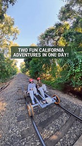 Two fun and unique California adventures in one day! I partnered with @sacramentoriverfoxtrain to try them out, and it was so much fun 🤩 📍 River Fox Train: both activities are at the same location 🗺️ 18095 County Road 117, West Sacramento, CA 🚲 Railbikes: 1 hour round-trip; from $110 per railbike (2 people) ☕️ Afternoon Tea Train: 1.5 hours; from $42 per person 🅿️ Free parking at the West Sacramento boarding area Book at riverfoxtrain.com 🙌 Who are you taking with you? 😍 . . . #RiverFoxTr