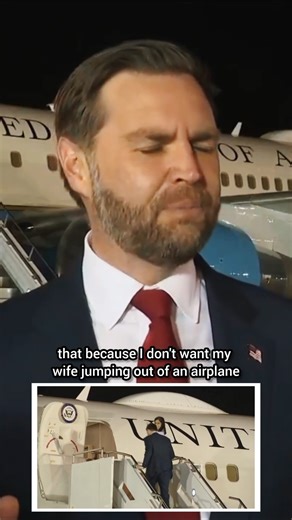 VP JD Vance: “....because I don't want my wife jumping out of an airplane” #vpjdvance #vpjd #vance