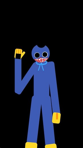 his name is huggy, huggy wuggy he's going to rip your face clean off :D