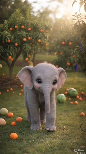 Little Elephant Emotional Story Fruit Garden #aistory #aishorts