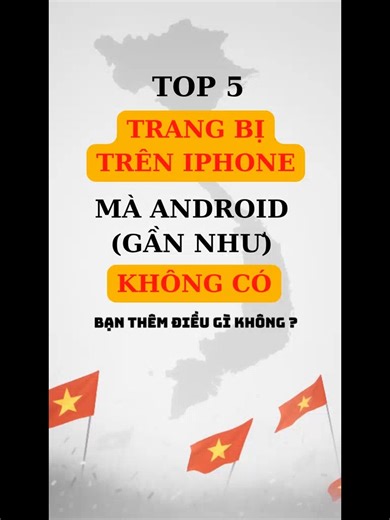 Top 5 trang bị trên iPhone mà Android gần như không có #dienthoai #congnghe #smartphone #iphone #android | TechGear Bóc Tem | Facebook