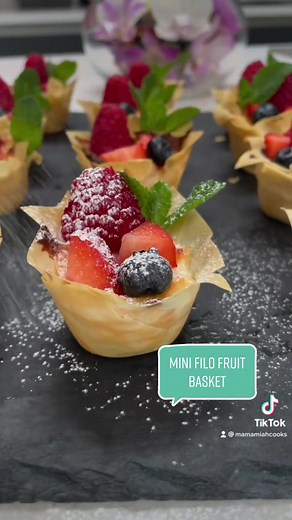 Mini Filo Fruit Basket Desserts Recipe