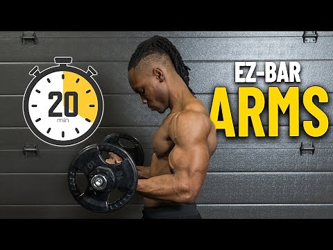 Build Bigger Arms at Home! | 20-Min EZ Bar Hypertrophy Workout