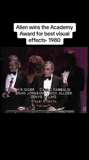 Alien wins the Academy Award for best visual effects- 1980 #Alien #HRgiger #CarloRambaldi #AcademyAwards #Oscars