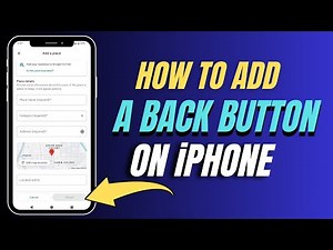 How To Add A Back Button To iPhone