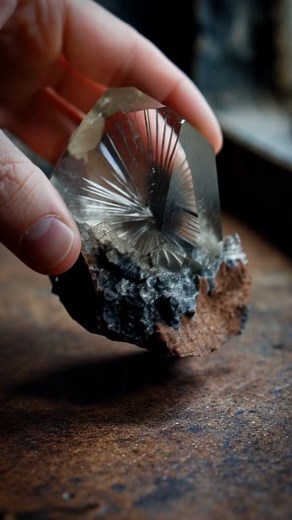 4.3K views · 76 reactions | Rutilated Quartz in hematite #rutilated #quartz #gems #hematite | Gemstone and jewelry | Facebook