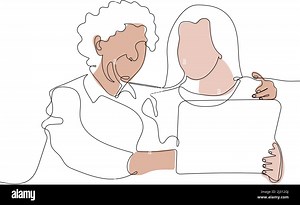 Daughter elderly mother talking Stock Vector Images - Alamy