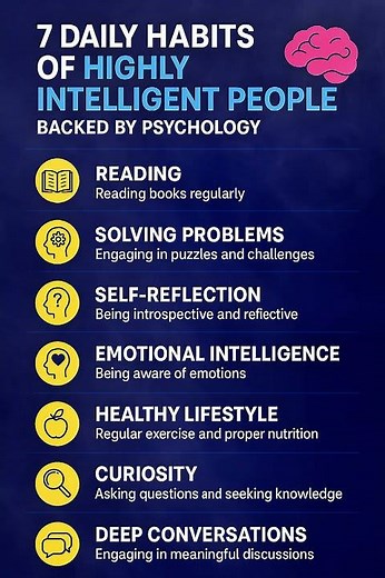 7 Daily Habits of Highly Intelligent People| Psychology-Backed Success Tips