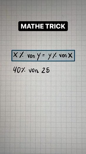 10K views · 16 reactions | PROZENT HACK ｜ #mathe #math #fy #lernenmittiktok #schule #prozent #fürdich #fyp #iq #percent #lernen | Caroline | Facebook
