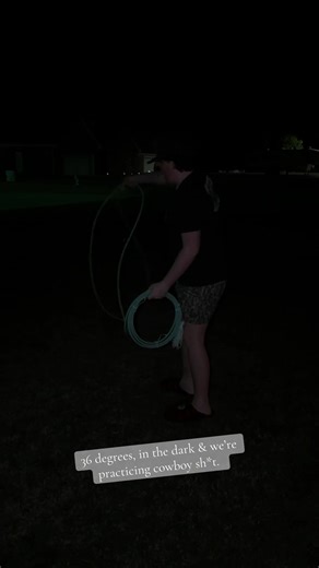 My boy wanting to learn roping, so here we are. #roping #cowboy #learning #practice #beginner