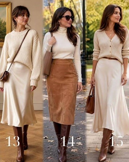 30 IDEIAS DE LOOKS COM SAIA MÍDI E BOTA | Combinações Elegantes para o Inverno 2026