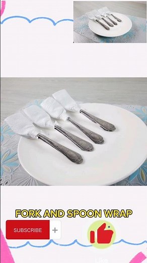 FORK AND SPOON WRAP NAPKIN FOLDING