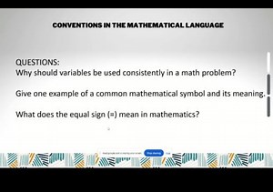 Why is it important to use variables consistently in a math pro... | Filo