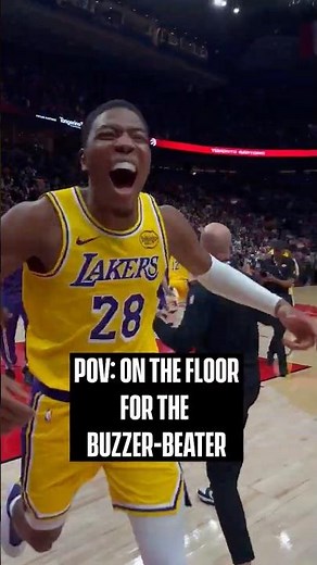 Entire Squad was HYPE for Rui's Buzzer Beater #lakers #nba