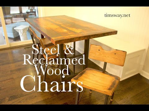 Make Industrial Reclaimed Wood & Steel Chairs