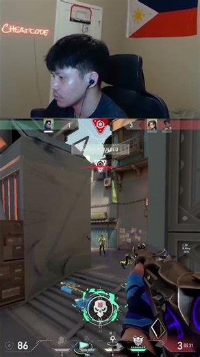 guardian 6k 1v5 (twitch: cheatcode) #valorant #radiant #aim #yoru #valorantclips