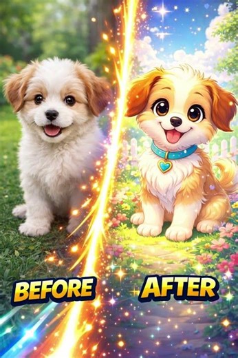 Before vs After Cartoon Magic ✨