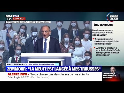 Revoir le discours d'Éric Zemmour lors de son meeting de campagne à Villepinte