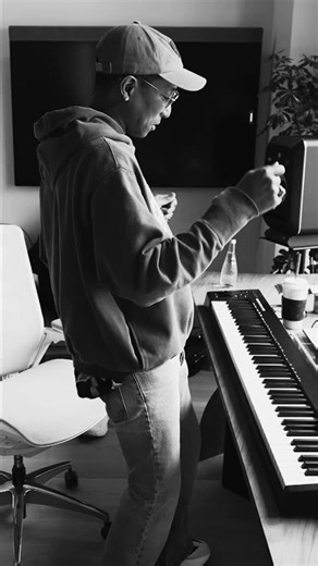 Something new is coming ✨Back in the studio with @pharrell. I think you're going to feel this one...