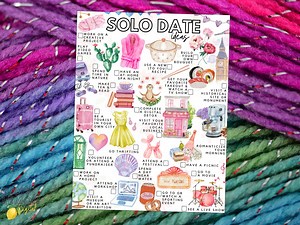 Printable Solo Date Ideas Checklist | Self-love Activities To-do List - Etsy