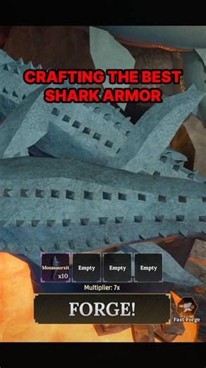 OMG Crafting Best Shark Armor in The Forge #roblox #theforge #shorts