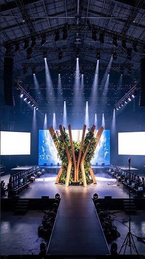 Massive Event Stage with Cinematic Light Show