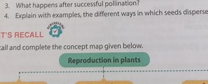 3. What happens after successful pollination?4. Explain with e... | Filo