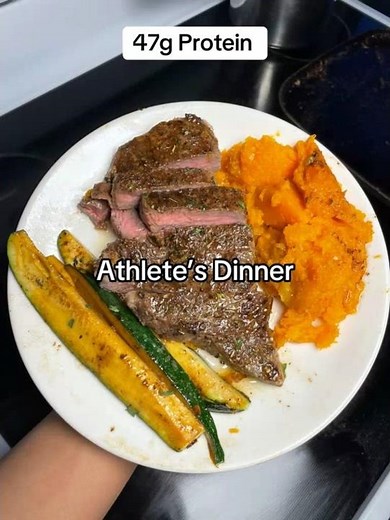 High Protein Steak with Mashed Sweet Potato | 25Min