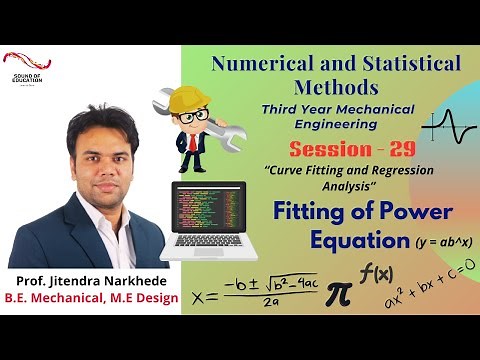 Curve Fitting and Regression Analysis | Fitting of Power Equation | Unit- 04