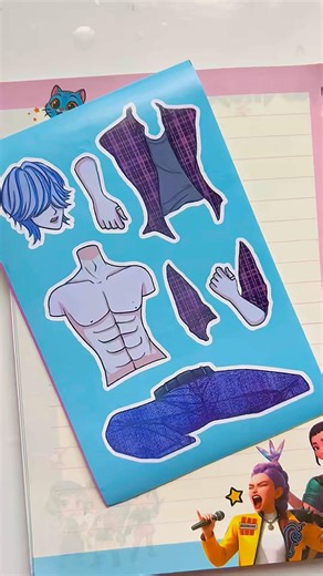 K-pop demon hunters x Sticker book x Paper DIY #sticker #papercraft #diy #kpop #trendingshorts