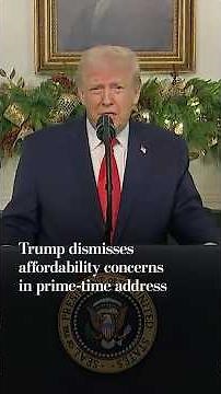 Trump dismisses affordability concerns in prime-time address