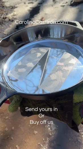 Engraved Polished Cast Iron Skillets for Cooking