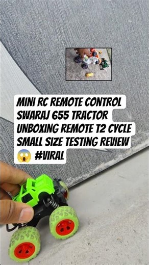mini RC remote control Swaraj 655 tractor Unboxing remote t2 cycle small size Testing Review😱 #viral